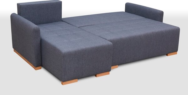 Rozkládací rohová sedačka REX L 228x151cm – rozklad a úložný prostor levý roh