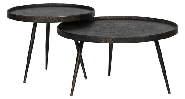 Černý odkládací stolek BePureHome Bounds, ø 58 cm
