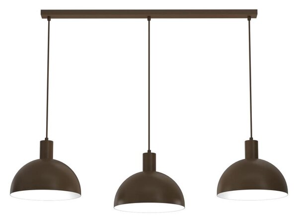 Lustr na lanku HANDA 3xE27/15W/230V hnědá