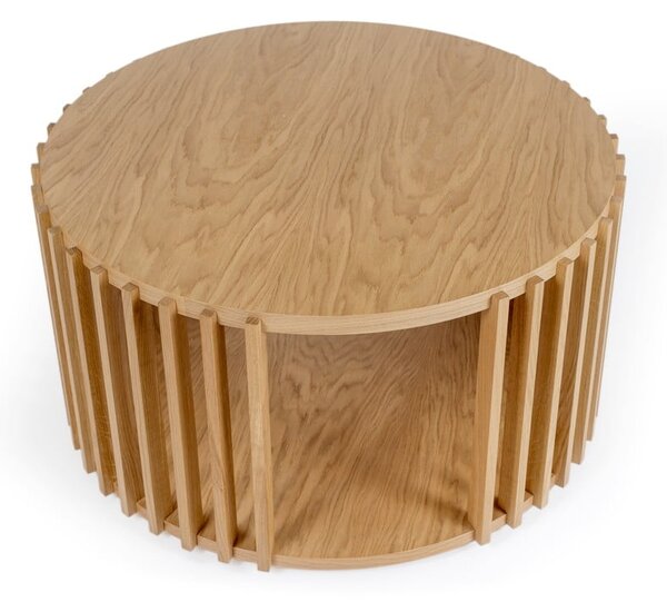 Konferenční stolek z dubového dřeva Woodman Drum, ø 83 cm