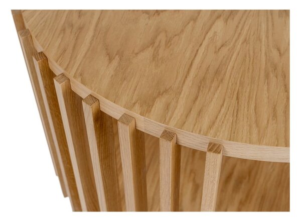 Konferenční stolek z dubového dřeva Woodman Drum, ø 83 cm