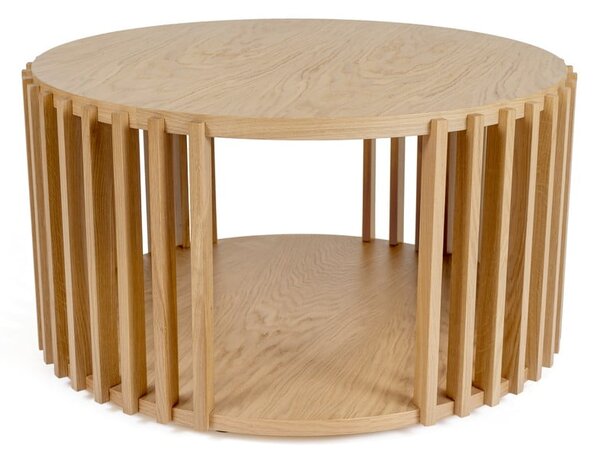 Konferenční stolek z dubového dřeva Woodman Drum, ø 83 cm