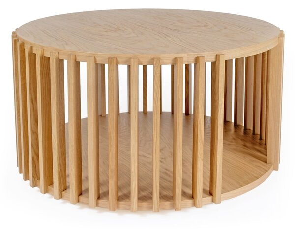 Konferenční stolek z dubového dřeva Woodman Drum, ø 83 cm