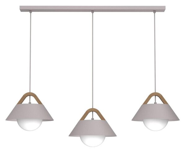 Lustr na lanku FUNDA 3xE27/15W/230V krémová