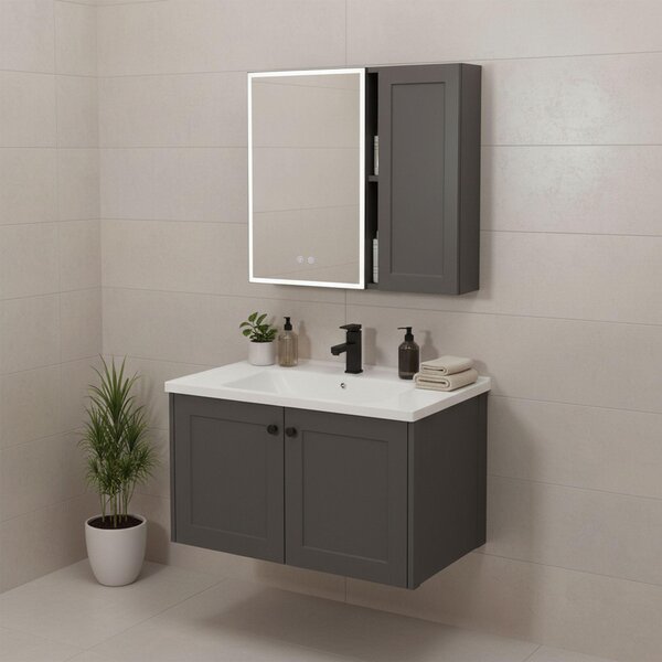 Rea Sada Koupelnového Nábytku S Umyvadlem Monti 60cm Grey
