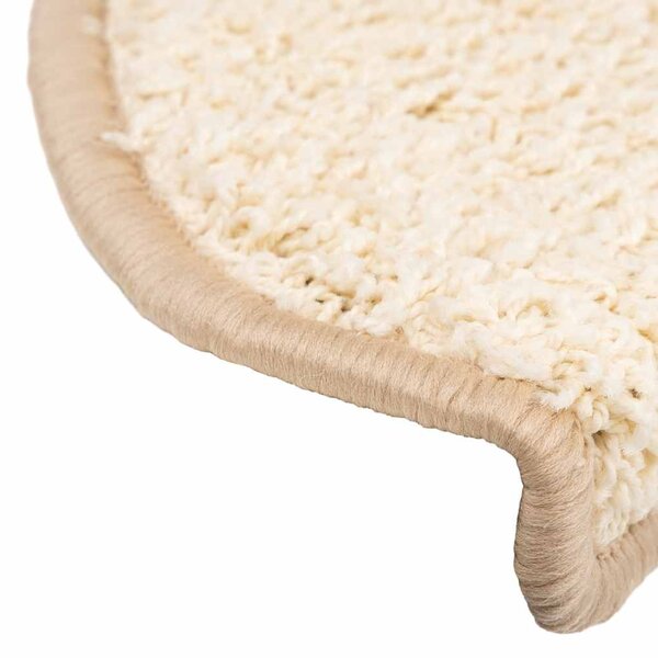 Schodové rohože 30 ks 65 x 21 x 4 cm krémové, půlkulaté, velké 3365816