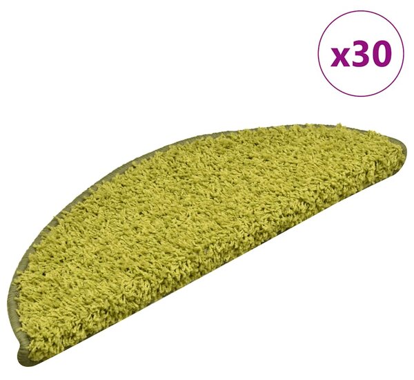 Schodové rohože 30 ks 56 x 17 x 3 cm zelené půlkulaté 3365810