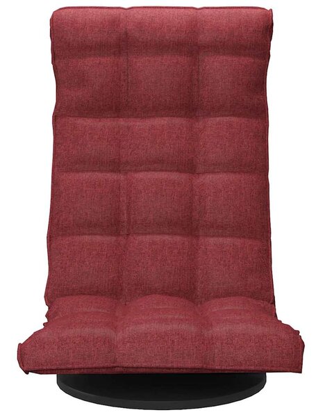 Otočná lenoška na podlahu vínová textil 336582