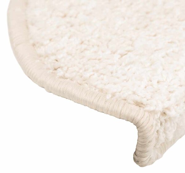 Schodové rohože 30 ks 65 x 21 x 4 cm bílé, půlkulaté, velké 3365818