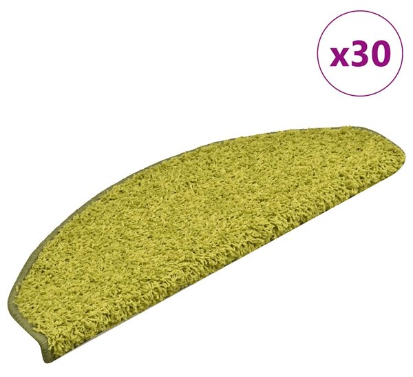 Schodové rohože 30 ks 65 x 21 x 4 cm zelené, půlkulaté, velké 3365823