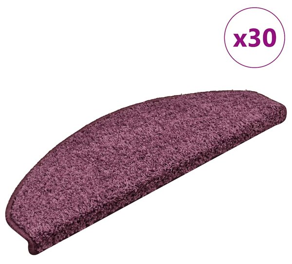 Schodové rohože 30 ks 65 x 21 x 4 cm tmavě fialové, půlkulaté, velké 3365824
