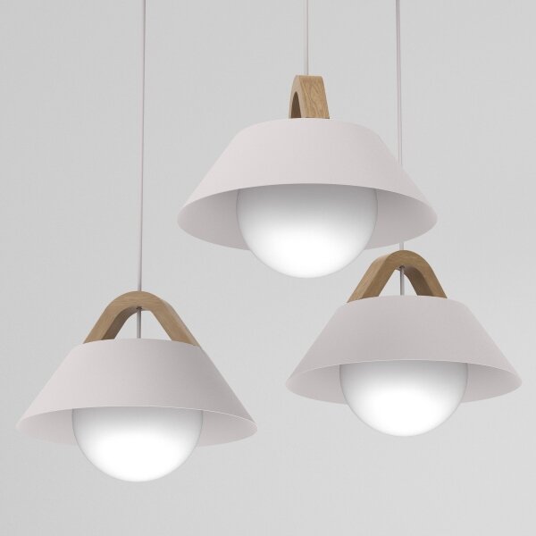 Lustr na lanku FUNDA 3xE27/15W/230V krémová