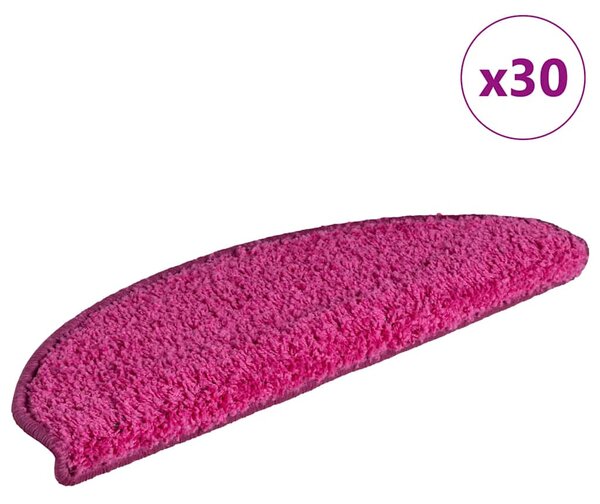 Schodové rohože 30 ks 65 x 21 x 4 cm růžové, půlkulaté, velké 3365822