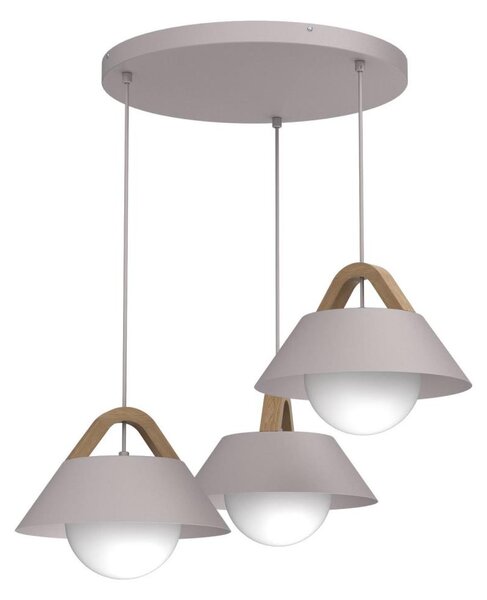 Lustr na lanku FUNDA 3xE27/15W/230V krémová