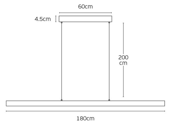 VK Light Woody LED závěsné liniové dřevěné svítidlo Hnědá1500 mm