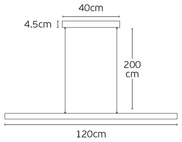 VK Light Woody LED závěsné liniové dřevěné svítidlo Hnědá1500 mm