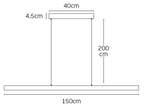 VK Light Woody LED závěsné liniové dřevěné svítidlo Hnědá1500 mm