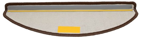 Samolepicí schodové rohože 20 ks 65 x 21 x 4 cm Non-Slip Hnědá 3365848