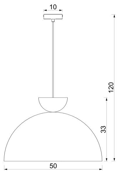 Lustr na lanku NEVIS 1xE27/15W/230V pr. 50 cm krémová