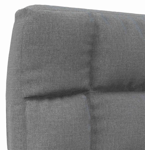 Skládací lenoška na podlahu světle šedá textil 336584