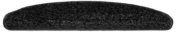 Schodové rohože 20 ks 65 x 21 x 4 cm černé, půlkulaté, velké 3365846