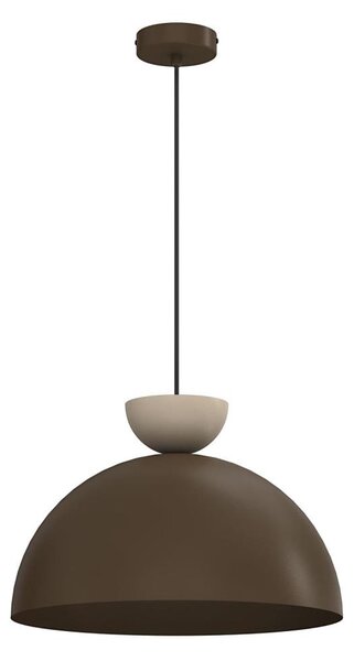 Lustr na lanku NEVIS 1xE27/15W/230V pr. 38 cm hnědá