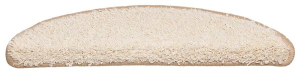 Schodové rohože 20 ks 56 x 17 x 3 cm krémové, půlkulaté 3365841