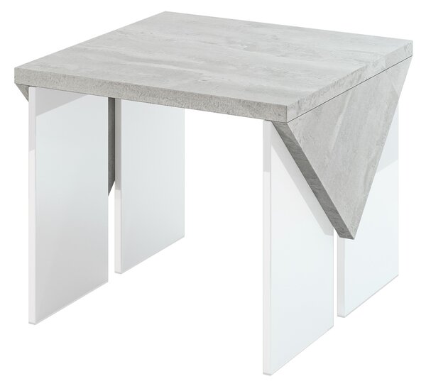 Konferenční stolek Tarni (světle šedá + lesk bílý). Vlastní profesionální přeprava až k Vám domů 1055250