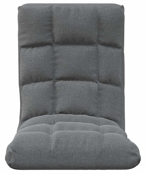 Skládací lenoška na podlahu světle šedá textil 336584