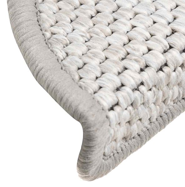Samolepící nášlapy na schody vzhled sisal 30ks 56x17x3cm béžové 3365858