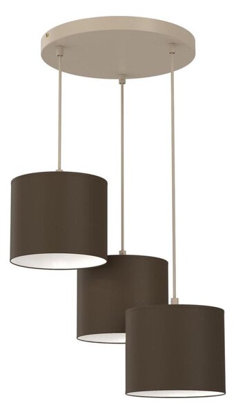 Lustr na lanku ARDEN 3xE27/15W/230V pr. 30 cm béžová/hnědá