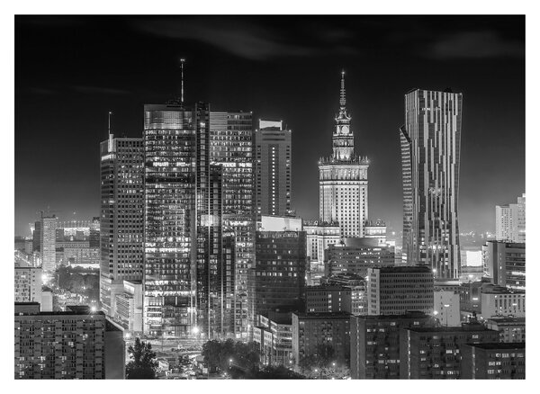 Skleněný obraz - Černobílý New York (70x50 cm)