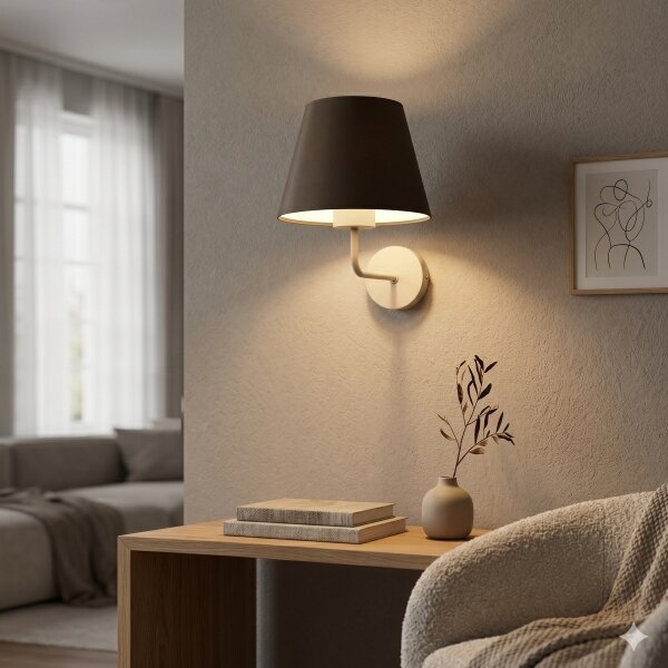 Nástěnná lampa ARDEN 1xE27/15W/230V béžová/hnědá