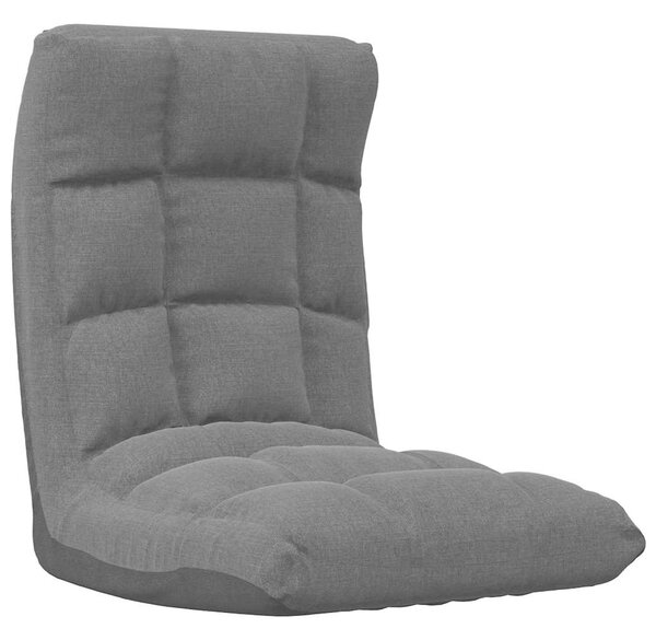 Skládací lenoška na podlahu tmavě šedá textil 336585