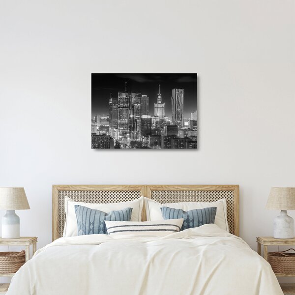 Skleněný obraz - Černobílý New York (70x50 cm)