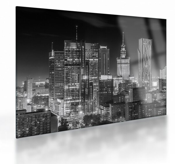 Skleněný obraz - Černobílý New York (70x50 cm)