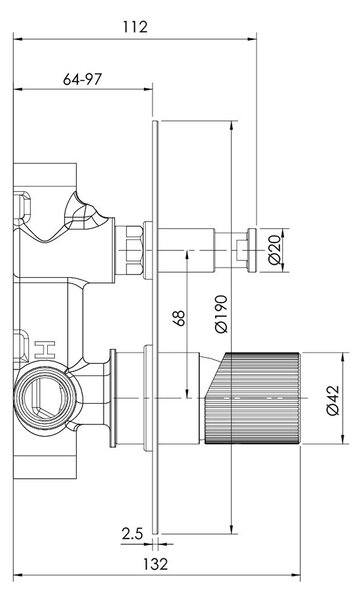 Ksuro 02 vanová baterie pod omítku černá 13006030
