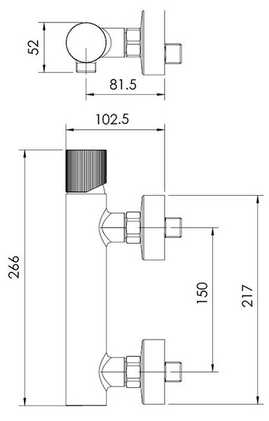 Ksuro 02 sprchová baterie nastěnná černá 12002030