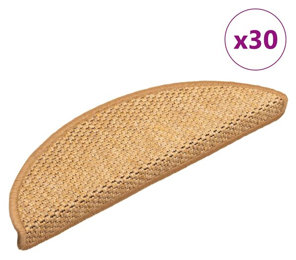 Samolepicí rohože na schody Sisal-Look 30 ks 56x17x3 cm Sisal 3365865