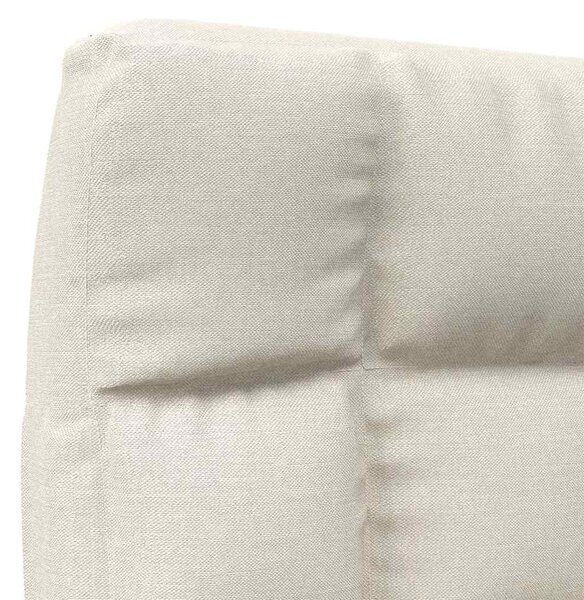 Skládací lenoška na podlahu krémová textil 336586
