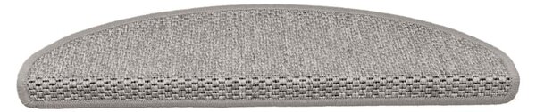 Samolepicí rohože na schody Sisal-Look 30 ks 65x21x4cm Stříbrná 3365871