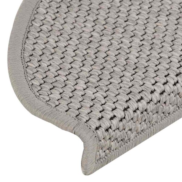 Samolepicí rohože na schody Sisal-Look 30 ks 65x21x4cm Stříbrná 3365871