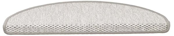 Samolepicí rohože na schody Sisal-Look 30 ks 65x21x4 cm Platina 3365870