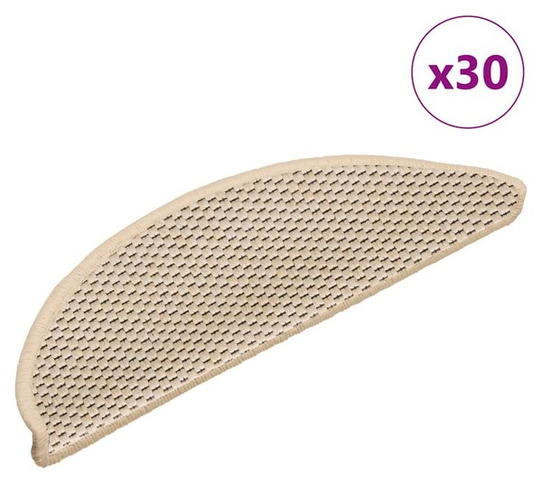 Samolepicí rohože na schody Sisal-Look 30 ks 56x17x3 cm Berber 3365869