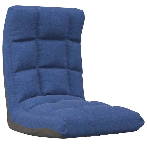 Skládací lenoška na podlahu modrá textil 336588