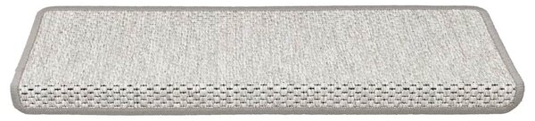 Samolepicí rohože na schody Sisal-Look 30 ks 65x21x4 cm Platina 3365882