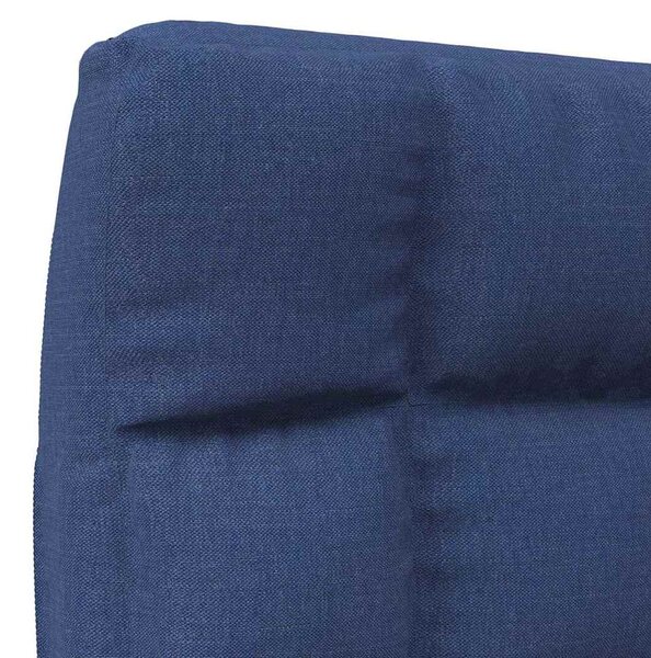 Skládací lenoška na podlahu modrá textil 336588