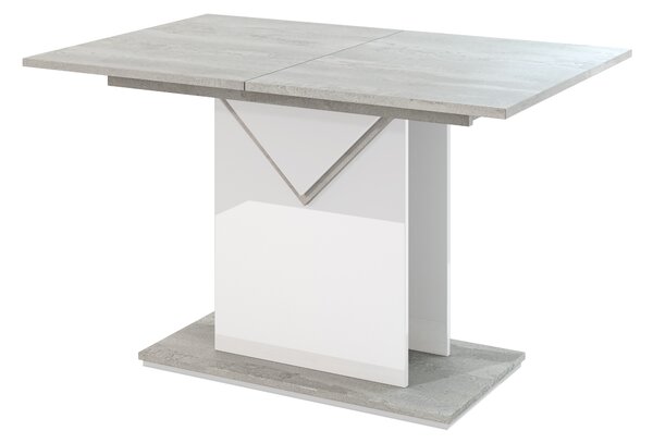 Jídelní stůl Tonfir (světle šedá + lesk bílý) (pro 6 až 8 osob). Vlastní profesionální přeprava až k Vám domů 1055260