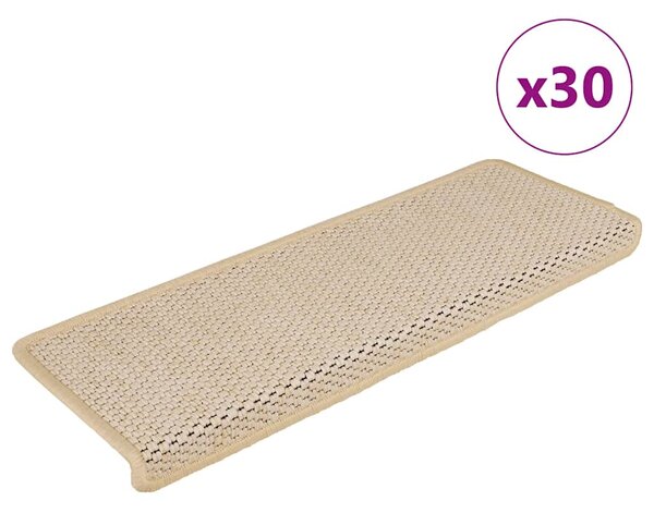 Samolepicí rohože na schody Sisal-Look 30 ks 65x21x4 cm Berber 3365893