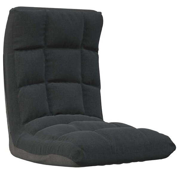 Skládací lenoška na podlahu černá textil 336590